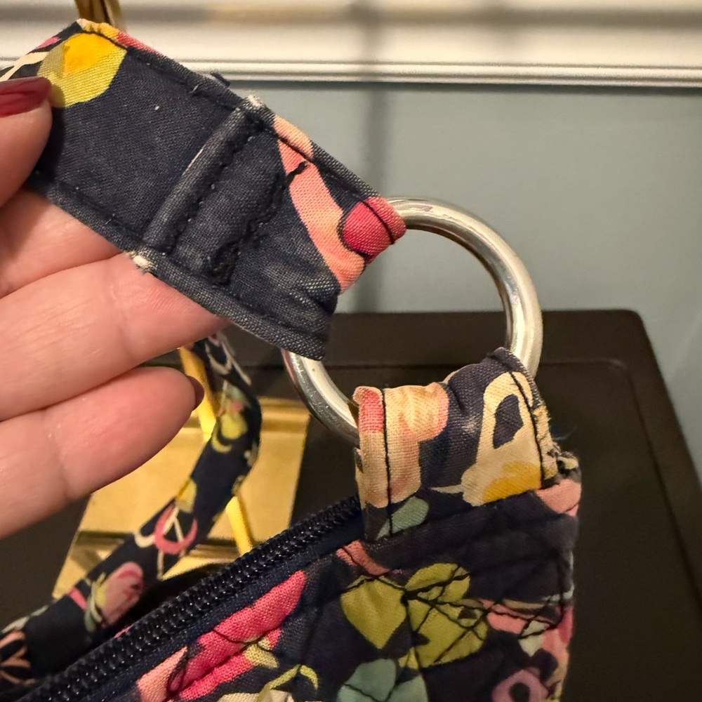 Vera Bradley Crossbody Hipster Bag Ribbons Retired Pattern Adjustable Strap 2012 - Picture 8 of 12